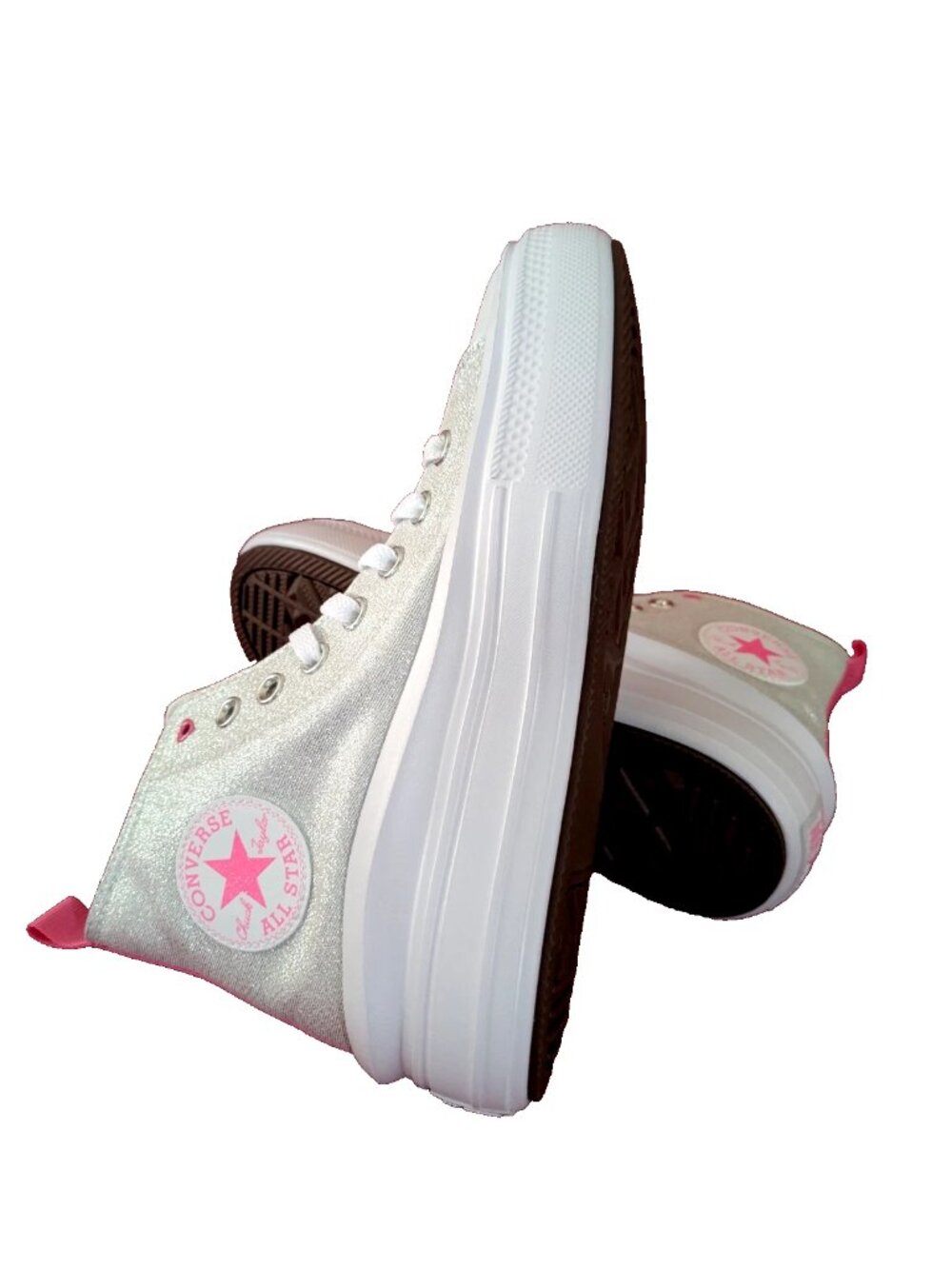 Converse Chuck Taylor All Star move High Top Pink white size 5.5 kid/women 7.5